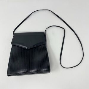 Silvano Biagini Bologna Made in Italy Ribbed Leather Shoulder Bag